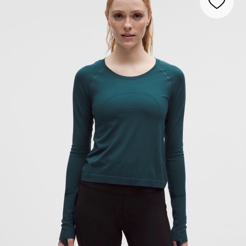 lululemon athletica Long Sleeve Teal Swiftly